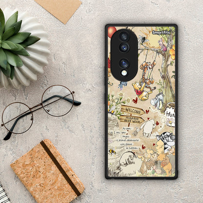 Θήκη Honor 70 5G Happy Friends από τη Smartfits με σχέδιο στο πίσω μέρος και μαύρο περίβλημα | Honor 70 5G Happy Friends Case with Colorful Back and Black Bezels