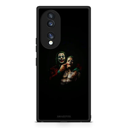 Θήκη Honor 70 5G Hero Clown από τη Smartfits με σχέδιο στο πίσω μέρος και μαύρο περίβλημα | Honor 70 5G Hero Clown Case with Colorful Back and Black Bezels