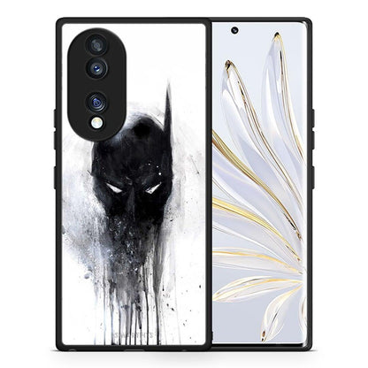 Θήκη Honor 70 5G Hero Paint Bat από τη Smartfits με σχέδιο στο πίσω μέρος και μαύρο περίβλημα | Honor 70 5G Hero Paint Bat Case with Colorful Back and Black Bezels