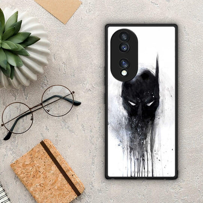 Θήκη Honor 70 5G Hero Paint Bat από τη Smartfits με σχέδιο στο πίσω μέρος και μαύρο περίβλημα | Honor 70 5G Hero Paint Bat Case with Colorful Back and Black Bezels