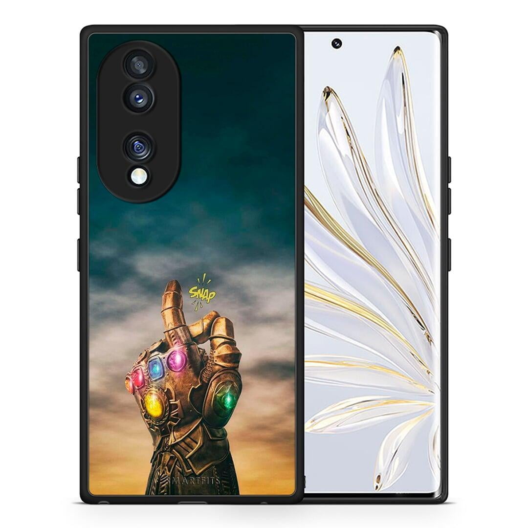 Θήκη Honor 70 5G Infinity Snap από τη Smartfits με σχέδιο στο πίσω μέρος και μαύρο περίβλημα | Honor 70 5G Infinity Snap Case with Colorful Back and Black Bezels