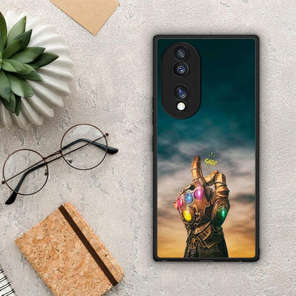 Θήκη Honor 70 5G Infinity Snap από τη Smartfits με σχέδιο στο πίσω μέρος και μαύρο περίβλημα | Honor 70 5G Infinity Snap Case with Colorful Back and Black Bezels