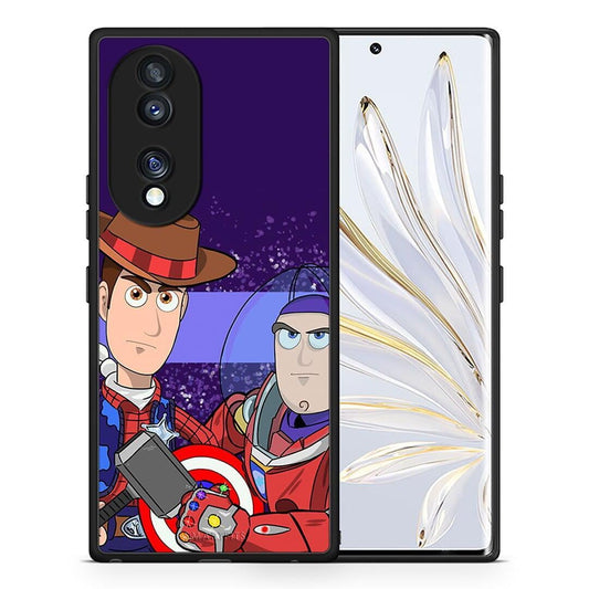 Θήκη Honor 70 5G Infinity Story από τη Smartfits με σχέδιο στο πίσω μέρος και μαύρο περίβλημα | Honor 70 5G Infinity Story Case with Colorful Back and Black Bezels