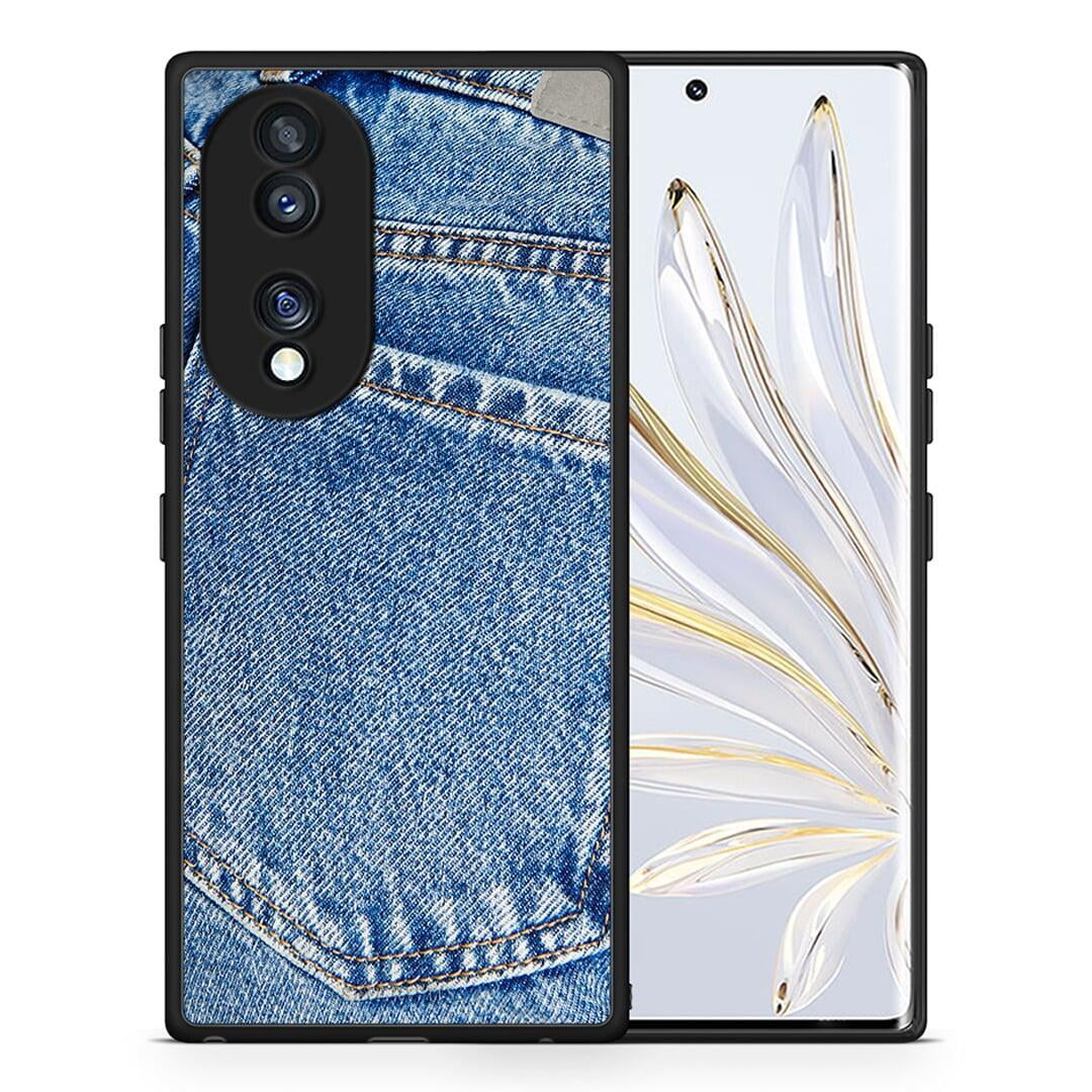 Θήκη Honor 70 5G Jeans Pocket από τη Smartfits με σχέδιο στο πίσω μέρος και μαύρο περίβλημα | Honor 70 5G Jeans Pocket Case with Colorful Back and Black Bezels