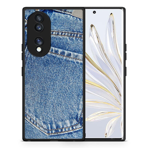 Θήκη Honor 70 5G Jeans Pocket από τη Smartfits με σχέδιο στο πίσω μέρος και μαύρο περίβλημα | Honor 70 5G Jeans Pocket Case with Colorful Back and Black Bezels
