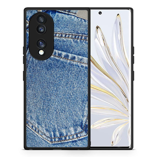 Θήκη Honor 70 5G Jeans Pocket από τη Smartfits με σχέδιο στο πίσω μέρος και μαύρο περίβλημα | Honor 70 5G Jeans Pocket Case with Colorful Back and Black Bezels