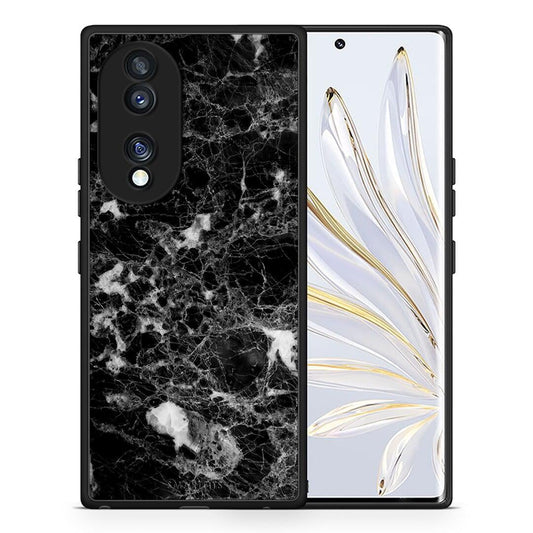 Θήκη Honor 70 5G Marble Male από τη Smartfits με σχέδιο στο πίσω μέρος και μαύρο περίβλημα | Honor 70 5G Marble Male Case with Colorful Back and Black Bezels