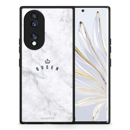 Θήκη Honor 70 5G Marble Queen από τη Smartfits με σχέδιο στο πίσω μέρος και μαύρο περίβλημα | Honor 70 5G Marble Queen Case with Colorful Back and Black Bezels