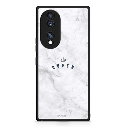 Θήκη Honor 70 5G Marble Queen από τη Smartfits με σχέδιο στο πίσω μέρος και μαύρο περίβλημα | Honor 70 5G Marble Queen Case with Colorful Back and Black Bezels