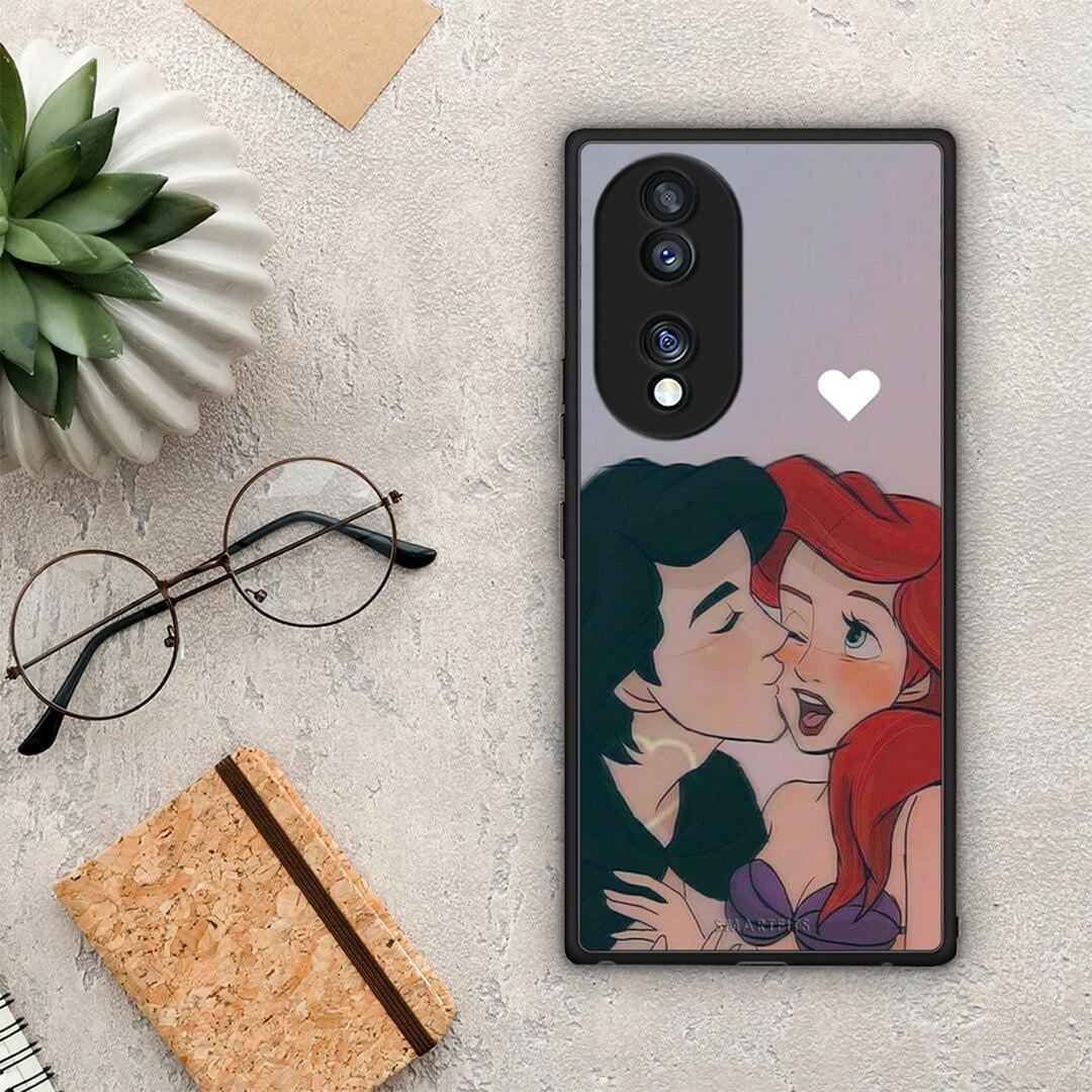 Θήκη Honor 70 5G Mermaid Couple από τη Smartfits με σχέδιο στο πίσω μέρος και μαύρο περίβλημα | Honor 70 5G Mermaid Couple Case with Colorful Back and Black Bezels