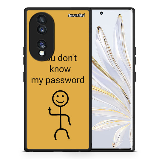Θήκη Honor 70 5G My Password από τη Smartfits με σχέδιο στο πίσω μέρος και μαύρο περίβλημα | Honor 70 5G My Password Case with Colorful Back and Black Bezels