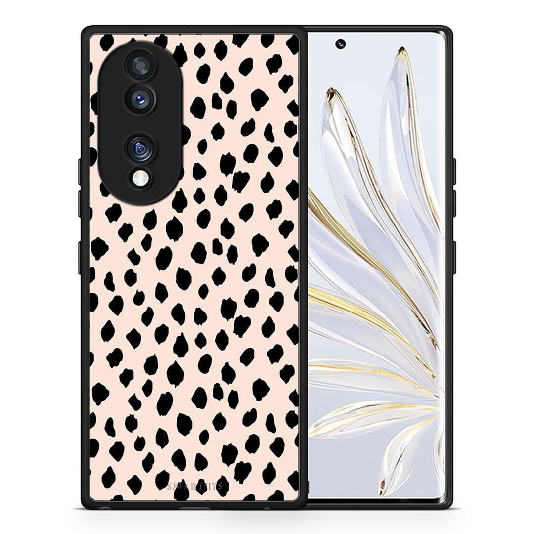 Θήκη Honor 70 5G New Polka Dots από τη Smartfits με σχέδιο στο πίσω μέρος και μαύρο περίβλημα | Honor 70 5G New Polka Dots Case with Colorful Back and Black Bezels