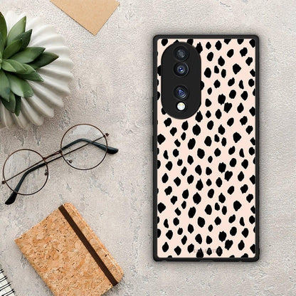 Θήκη Honor 70 5G New Polka Dots από τη Smartfits με σχέδιο στο πίσω μέρος και μαύρο περίβλημα | Honor 70 5G New Polka Dots Case with Colorful Back and Black Bezels
