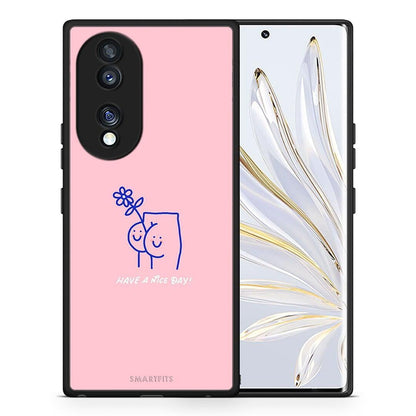 Θήκη Honor 70 5G Nice Day από τη Smartfits με σχέδιο στο πίσω μέρος και μαύρο περίβλημα | Honor 70 5G Nice Day Case with Colorful Back and Black Bezels