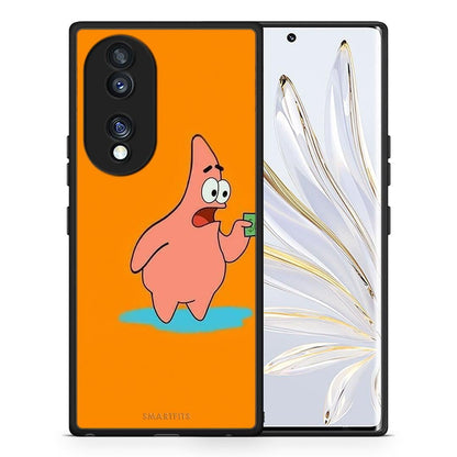 Θήκη Honor 70 5G No Money 1 από τη Smartfits με σχέδιο στο πίσω μέρος και μαύρο περίβλημα | Honor 70 5G No Money 1 Case with Colorful Back and Black Bezels