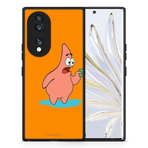 Θήκη Honor 70 5G No Money 1 από τη Smartfits με σχέδιο στο πίσω μέρος και μαύρο περίβλημα | Honor 70 5G No Money 1 Case with Colorful Back and Black Bezels