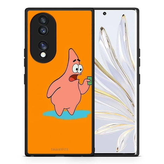 Θήκη Honor 70 5G No Money 1 από τη Smartfits με σχέδιο στο πίσω μέρος και μαύρο περίβλημα | Honor 70 5G No Money 1 Case with Colorful Back and Black Bezels