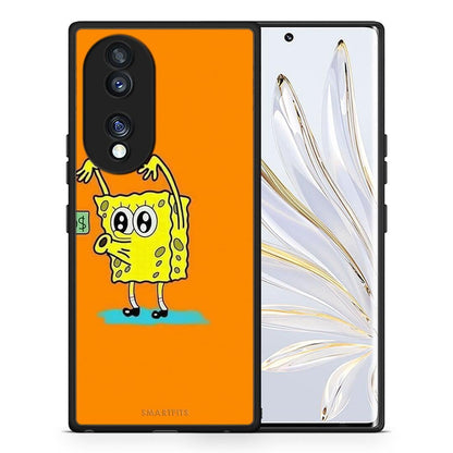 Θήκη Honor 70 5G No Money 2 από τη Smartfits με σχέδιο στο πίσω μέρος και μαύρο περίβλημα | Honor 70 5G No Money 2 Case with Colorful Back and Black Bezels