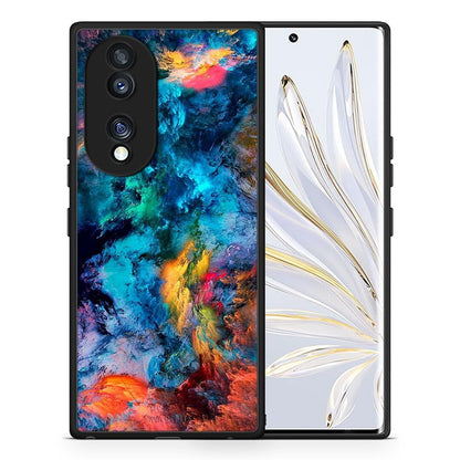 Θήκη Honor 70 5G Paint Crayola από τη Smartfits με σχέδιο στο πίσω μέρος και μαύρο περίβλημα | Honor 70 5G Paint Crayola Case with Colorful Back and Black Bezels