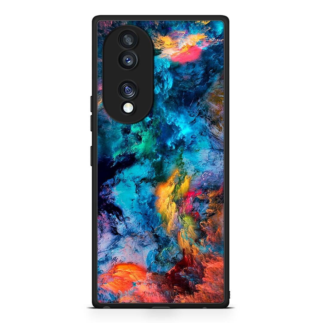 Θήκη Honor 70 5G Paint Crayola από τη Smartfits με σχέδιο στο πίσω μέρος και μαύρο περίβλημα | Honor 70 5G Paint Crayola Case with Colorful Back and Black Bezels