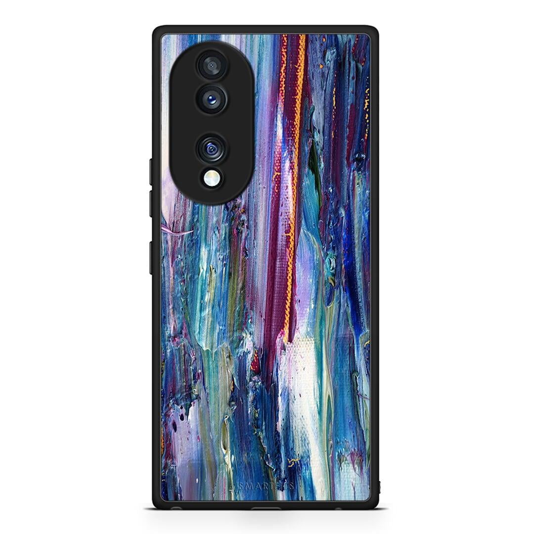 Θήκη Honor 70 5G Paint Winter από τη Smartfits με σχέδιο στο πίσω μέρος και μαύρο περίβλημα | Honor 70 5G Paint Winter Case with Colorful Back and Black Bezels