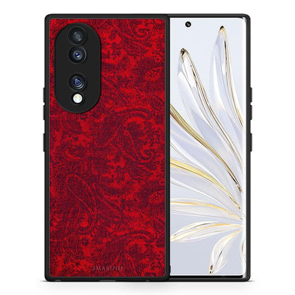 Θήκη Honor 70 5G Paisley Cashmere από τη Smartfits με σχέδιο στο πίσω μέρος και μαύρο περίβλημα | Honor 70 5G Paisley Cashmere Case with Colorful Back and Black Bezels