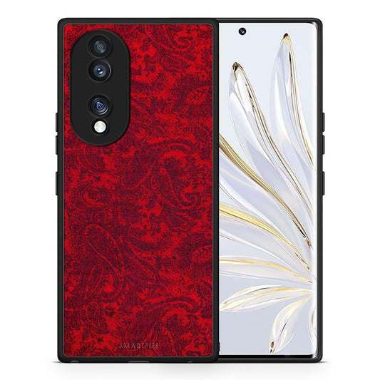 Θήκη Honor 70 5G Paisley Cashmere από τη Smartfits με σχέδιο στο πίσω μέρος και μαύρο περίβλημα | Honor 70 5G Paisley Cashmere Case with Colorful Back and Black Bezels