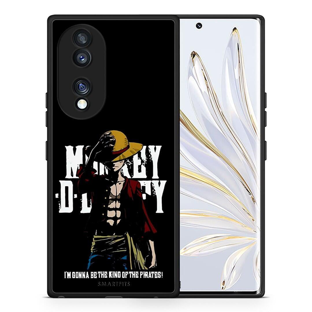 Θήκη Honor 70 5G Pirate King από τη Smartfits με σχέδιο στο πίσω μέρος και μαύρο περίβλημα | Honor 70 5G Pirate King Case with Colorful Back and Black Bezels
