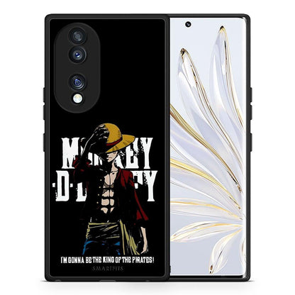 Θήκη Honor 70 5G Pirate King από τη Smartfits με σχέδιο στο πίσω μέρος και μαύρο περίβλημα | Honor 70 5G Pirate King Case with Colorful Back and Black Bezels