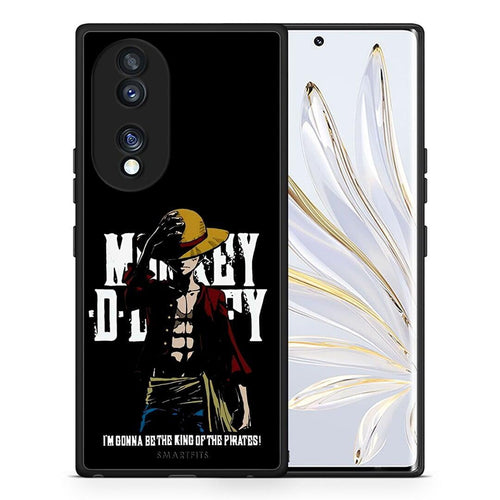 Θήκη Honor 70 5G Pirate King από τη Smartfits με σχέδιο στο πίσω μέρος και μαύρο περίβλημα | Honor 70 5G Pirate King Case with Colorful Back and Black Bezels