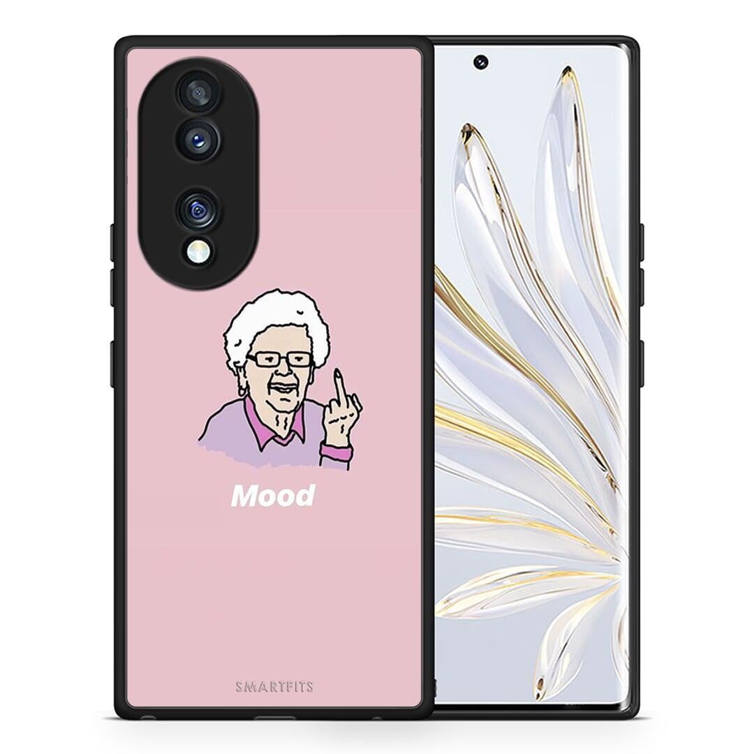 Θήκη Honor 70 5G PopArt Mood από τη Smartfits με σχέδιο στο πίσω μέρος και μαύρο περίβλημα | Honor 70 5G PopArt Mood Case with Colorful Back and Black Bezels