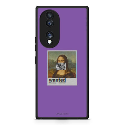 Θήκη Honor 70 5G Popart Monalisa από τη Smartfits με σχέδιο στο πίσω μέρος και μαύρο περίβλημα | Honor 70 5G Popart Monalisa Case with Colorful Back and Black Bezels
