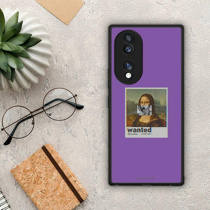 Θήκη Honor 70 5G Popart Monalisa από τη Smartfits με σχέδιο στο πίσω μέρος και μαύρο περίβλημα | Honor 70 5G Popart Monalisa Case with Colorful Back and Black Bezels