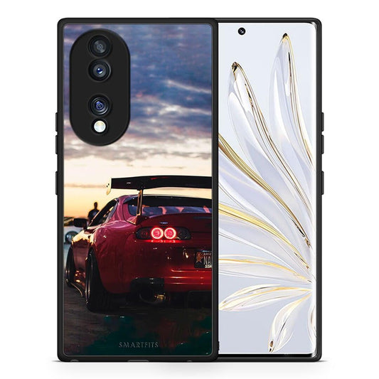 Θήκη Honor 70 5G Racing Supra από τη Smartfits με σχέδιο στο πίσω μέρος και μαύρο περίβλημα | Honor 70 5G Racing Supra Case with Colorful Back and Black Bezels