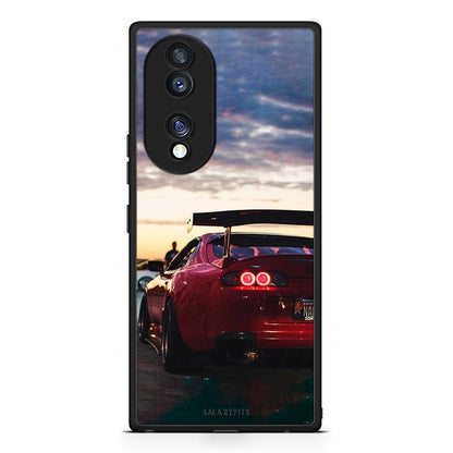 Θήκη Honor 70 5G Racing Supra από τη Smartfits με σχέδιο στο πίσω μέρος και μαύρο περίβλημα | Honor 70 5G Racing Supra Case with Colorful Back and Black Bezels