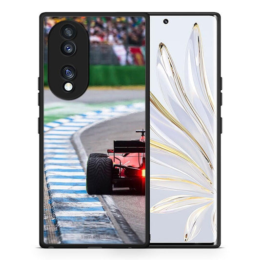 Θήκη Honor 70 5G Racing Vibes από τη Smartfits με σχέδιο στο πίσω μέρος και μαύρο περίβλημα | Honor 70 5G Racing Vibes Case with Colorful Back and Black Bezels