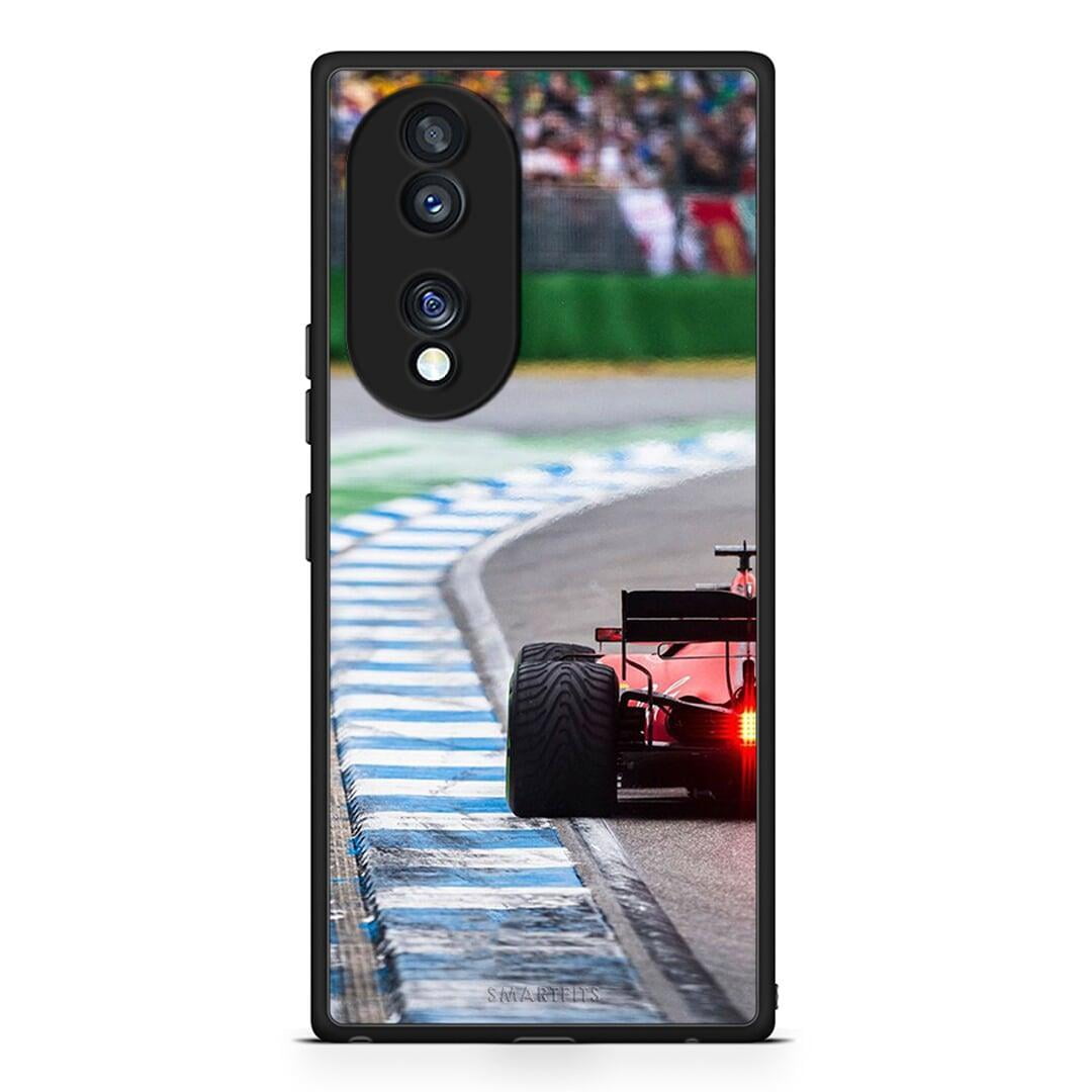 Θήκη Honor 70 5G Racing Vibes από τη Smartfits με σχέδιο στο πίσω μέρος και μαύρο περίβλημα | Honor 70 5G Racing Vibes Case with Colorful Back and Black Bezels