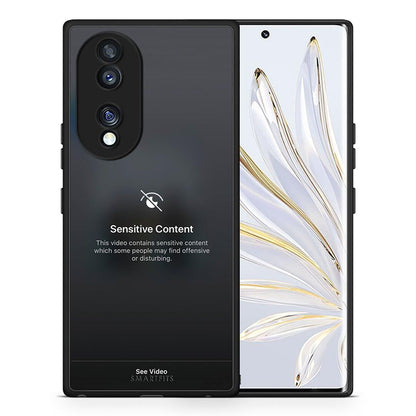 Θήκη Honor 70 5G Sensitive Content από τη Smartfits με σχέδιο στο πίσω μέρος και μαύρο περίβλημα | Honor 70 5G Sensitive Content Case with Colorful Back and Black Bezels