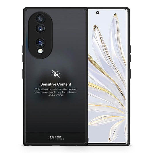 Θήκη Honor 70 5G Sensitive Content από τη Smartfits με σχέδιο στο πίσω μέρος και μαύρο περίβλημα | Honor 70 5G Sensitive Content Case with Colorful Back and Black Bezels
