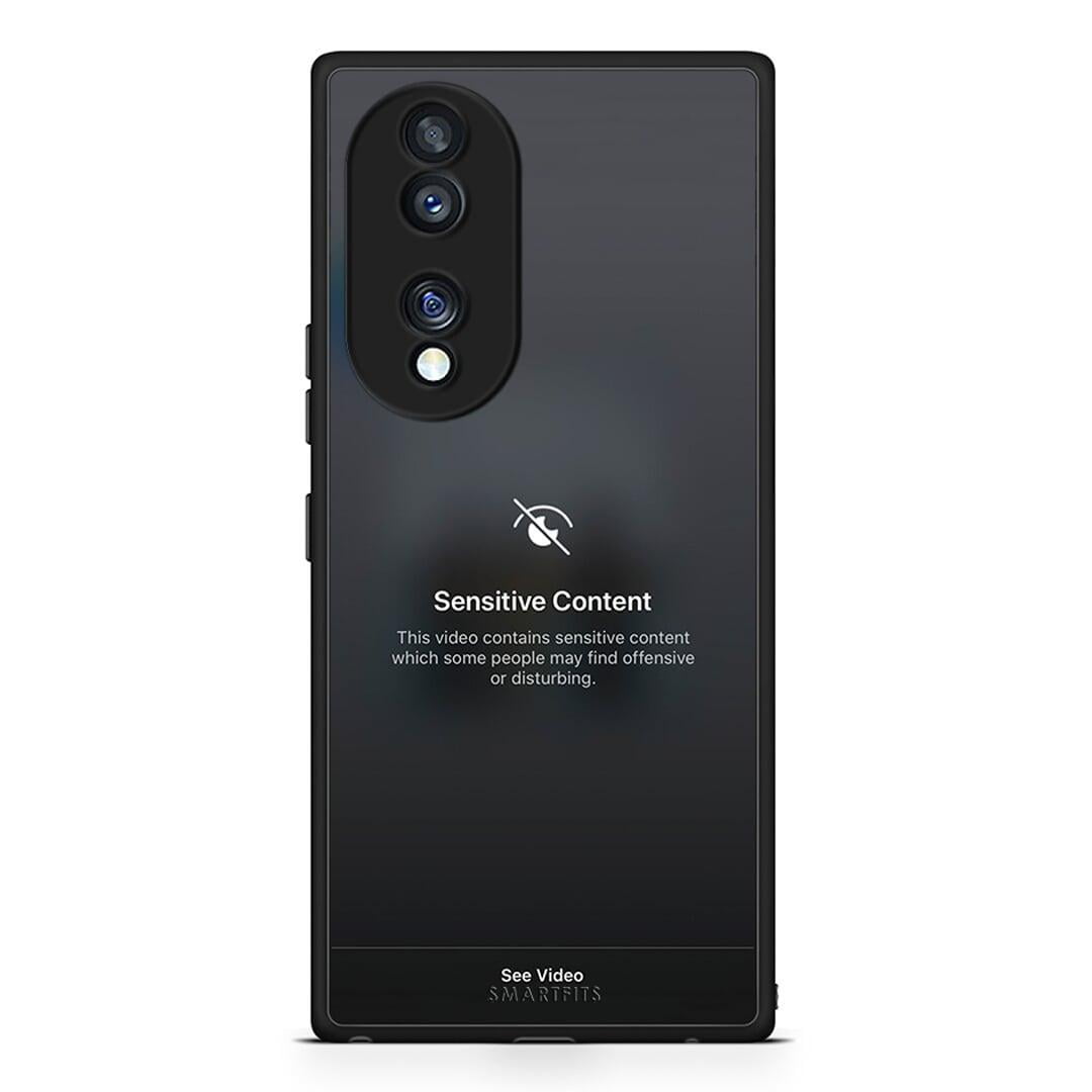 Θήκη Honor 70 5G Sensitive Content από τη Smartfits με σχέδιο στο πίσω μέρος και μαύρο περίβλημα | Honor 70 5G Sensitive Content Case with Colorful Back and Black Bezels