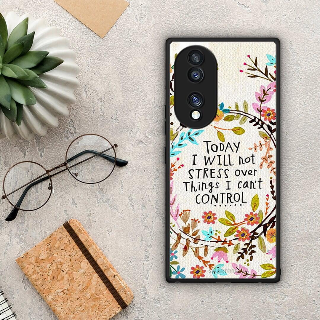 Θήκη Honor 70 5G Stress Over από τη Smartfits με σχέδιο στο πίσω μέρος και μαύρο περίβλημα | Honor 70 5G Stress Over Case with Colorful Back and Black Bezels