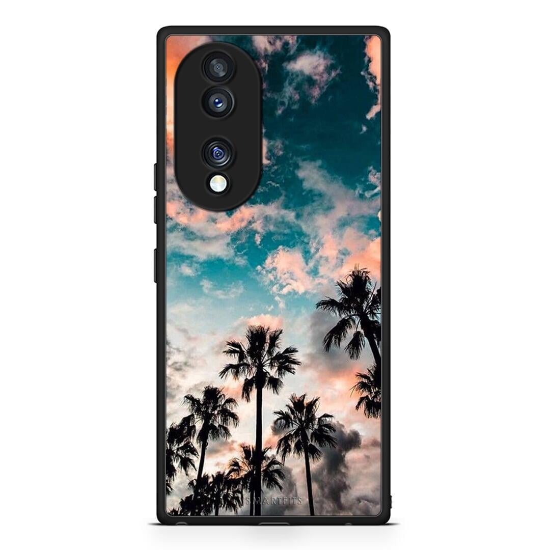 Θήκη Honor 70 5G Summer Sky από τη Smartfits με σχέδιο στο πίσω μέρος και μαύρο περίβλημα | Honor 70 5G Summer Sky Case with Colorful Back and Black Bezels