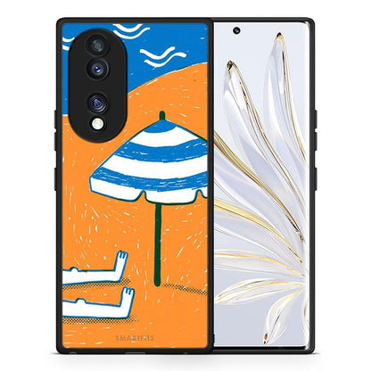 Θήκη Honor 70 5G Summering από τη Smartfits με σχέδιο στο πίσω μέρος και μαύρο περίβλημα | Honor 70 5G Summering Case with Colorful Back and Black Bezels