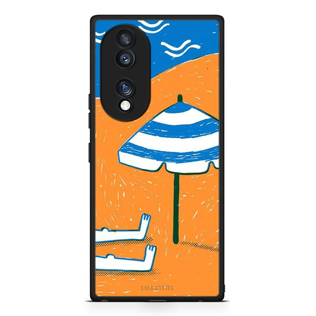 Θήκη Honor 70 5G Summering από τη Smartfits με σχέδιο στο πίσω μέρος και μαύρο περίβλημα | Honor 70 5G Summering Case with Colorful Back and Black Bezels