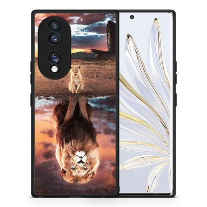 Θήκη Honor 70 5G Sunset Dreams από τη Smartfits με σχέδιο στο πίσω μέρος και μαύρο περίβλημα | Honor 70 5G Sunset Dreams Case with Colorful Back and Black Bezels