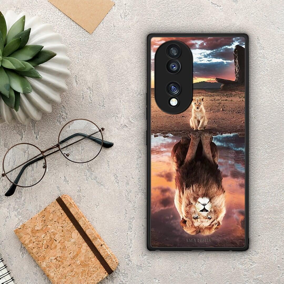 Θήκη Honor 70 5G Sunset Dreams από τη Smartfits με σχέδιο στο πίσω μέρος και μαύρο περίβλημα | Honor 70 5G Sunset Dreams Case with Colorful Back and Black Bezels