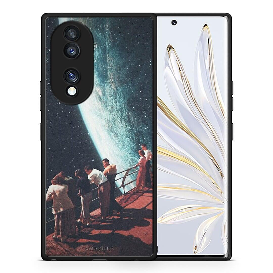 Θήκη Honor 70 5G Surreal View από τη Smartfits με σχέδιο στο πίσω μέρος και μαύρο περίβλημα | Honor 70 5G Surreal View Case with Colorful Back and Black Bezels
