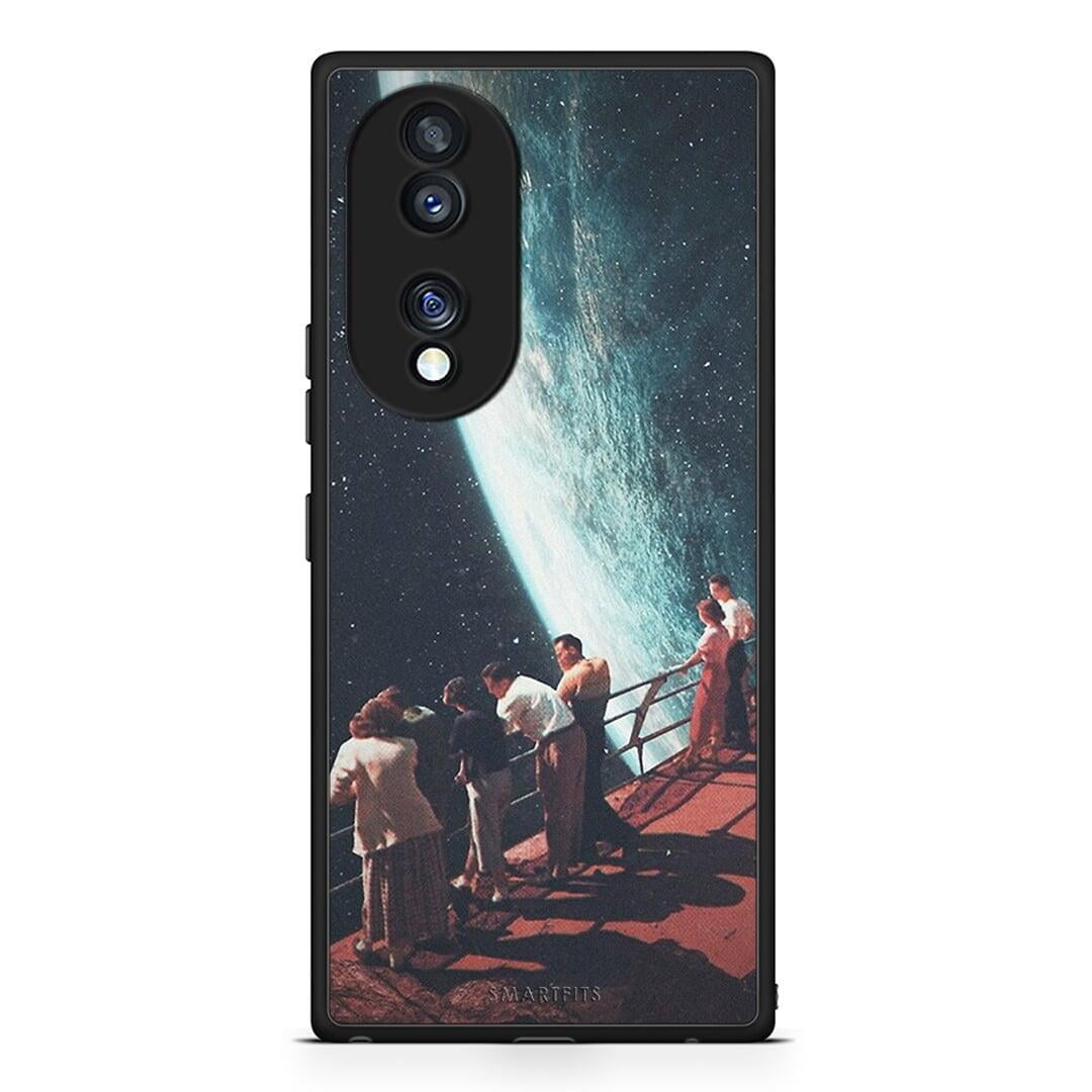 Θήκη Honor 70 5G Surreal View από τη Smartfits με σχέδιο στο πίσω μέρος και μαύρο περίβλημα | Honor 70 5G Surreal View Case with Colorful Back and Black Bezels