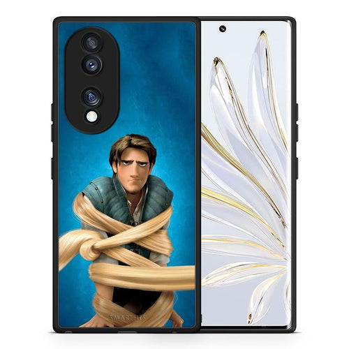 Θήκη Honor 70 5G Tangled 1 από τη Smartfits με σχέδιο στο πίσω μέρος και μαύρο περίβλημα | Honor 70 5G Tangled 1 Case with Colorful Back and Black Bezels