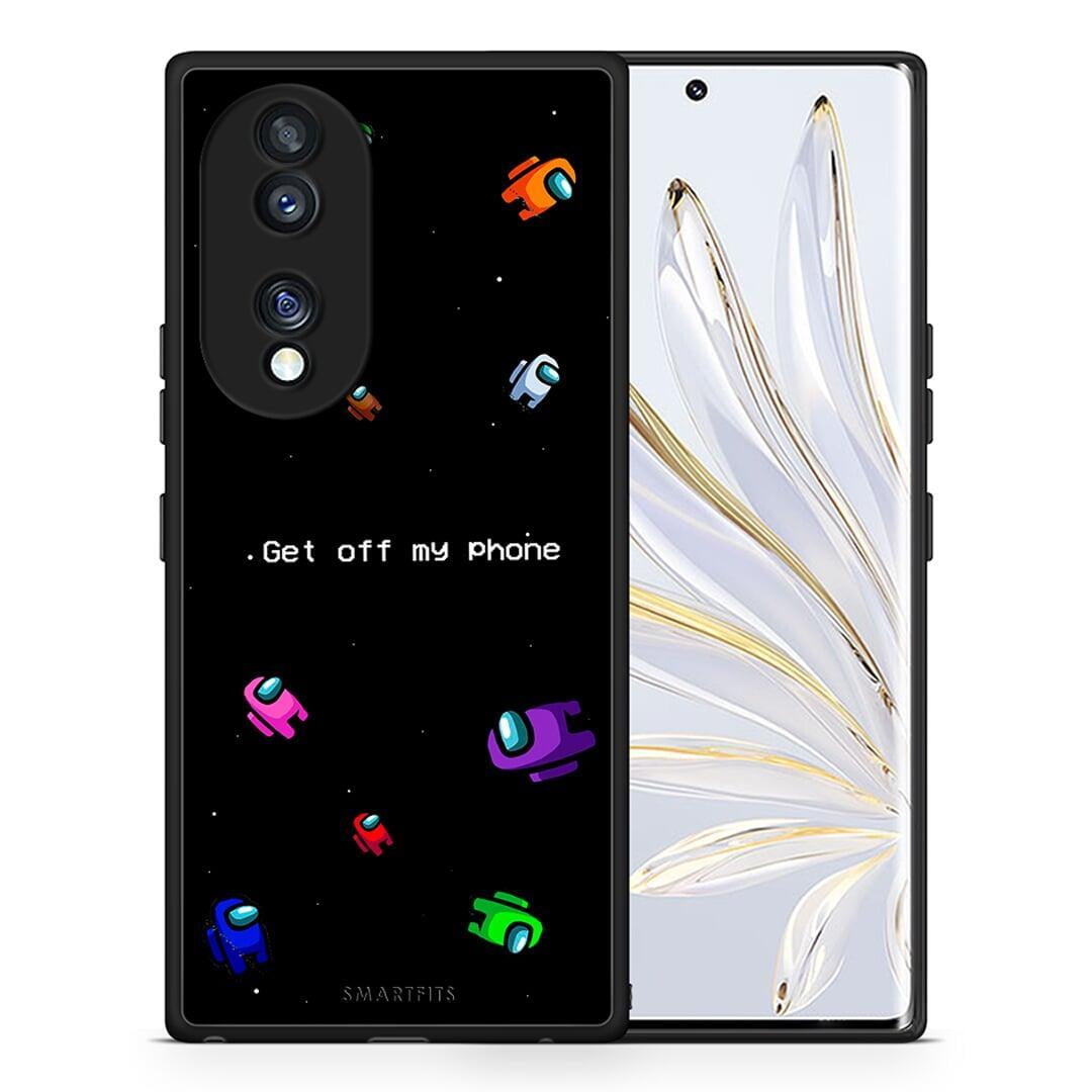 Θήκη Honor 70 5G Text AFK από τη Smartfits με σχέδιο στο πίσω μέρος και μαύρο περίβλημα | Honor 70 5G Text AFK Case with Colorful Back and Black Bezels